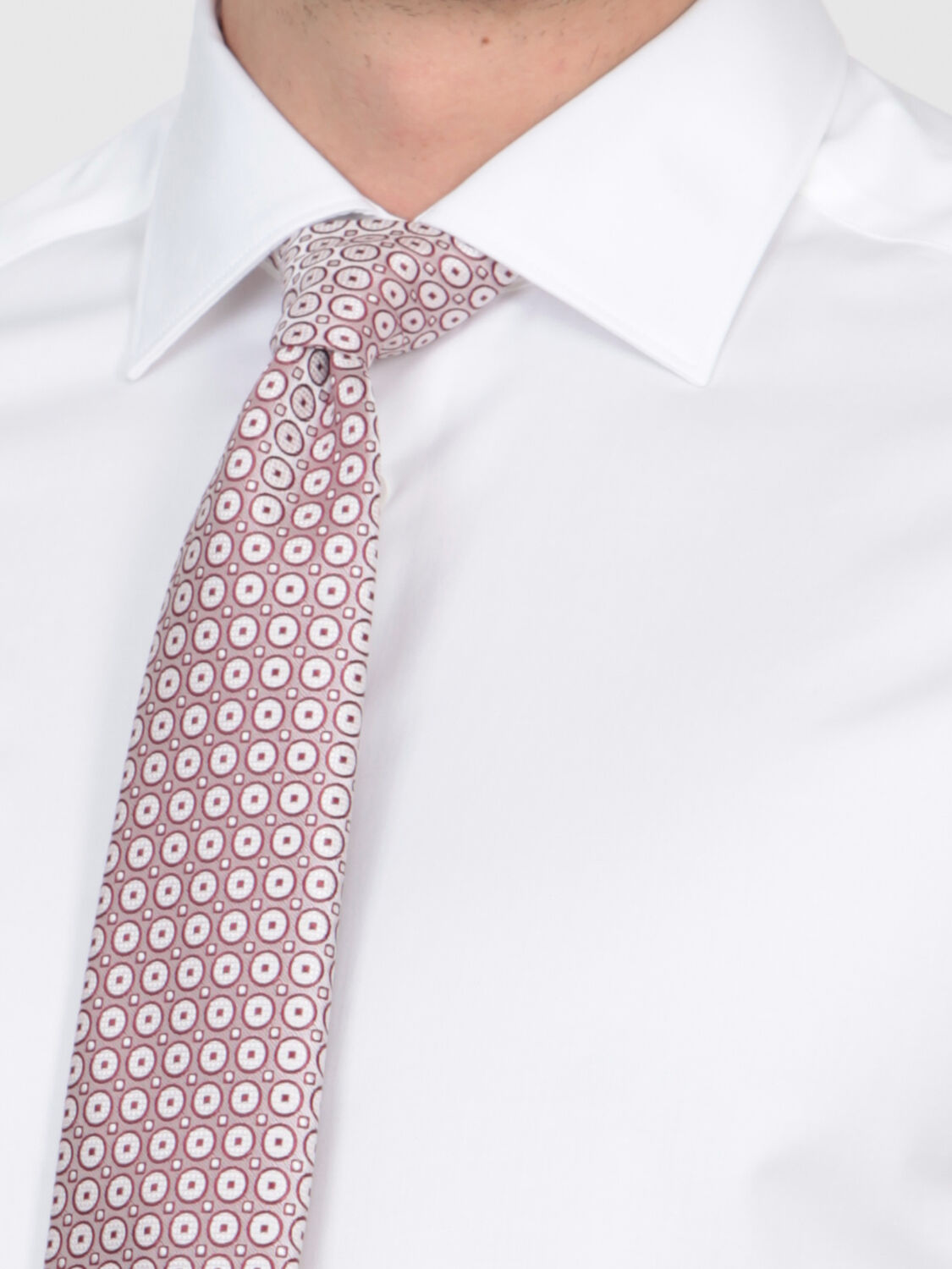 Beyaz Düz Slim Fit Dokuma Klasik %100 Pamuk Gömlek - 3