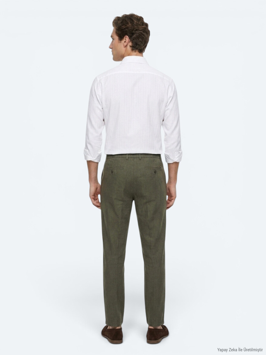 Beyaz Regular Fit Uzun Dokuma Casual %100 Pamuk Gömlek - 4