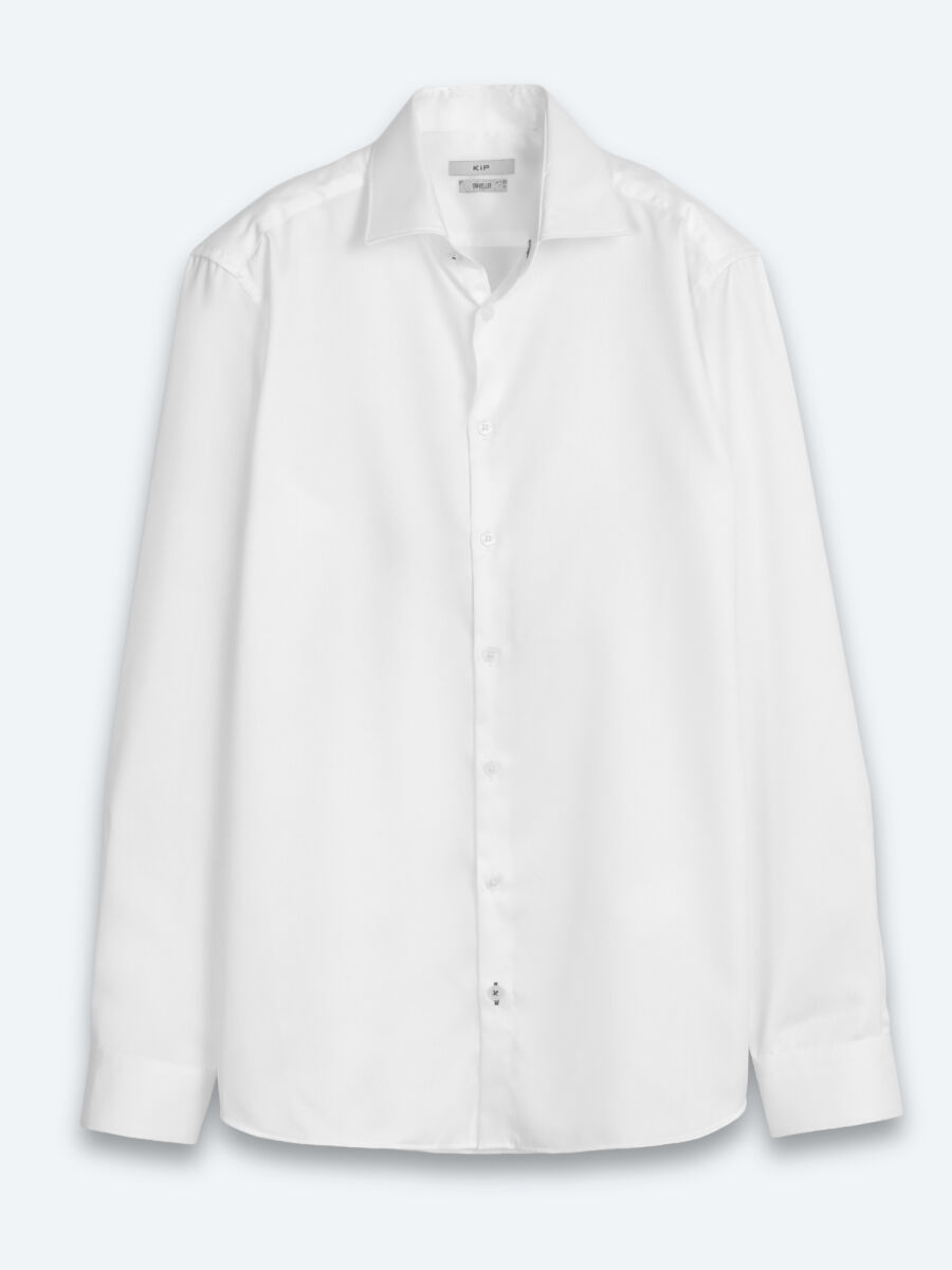 Beyaz Slim Fit Uzun Dokuma Klasik %100 Pamuk Gömlek - 6