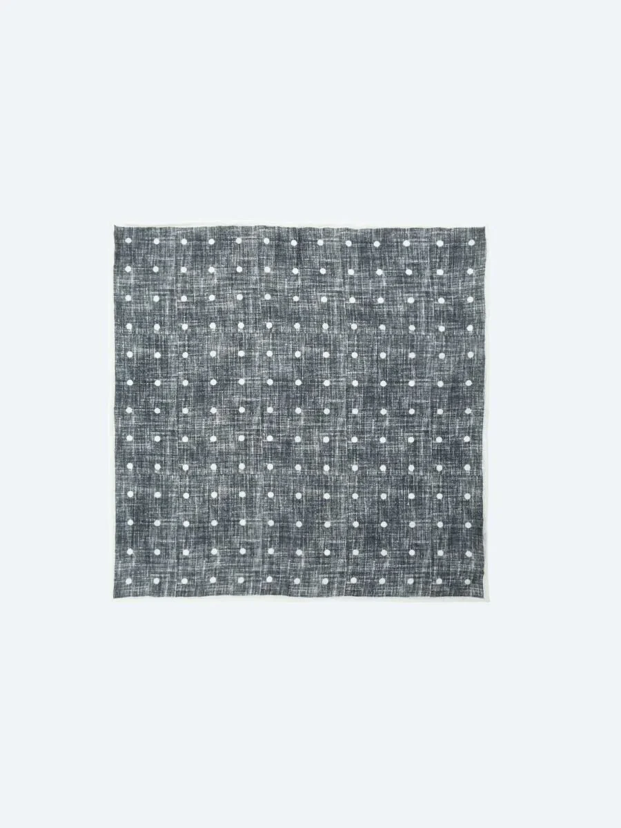 Black %100 Keten Handkerchief - 1