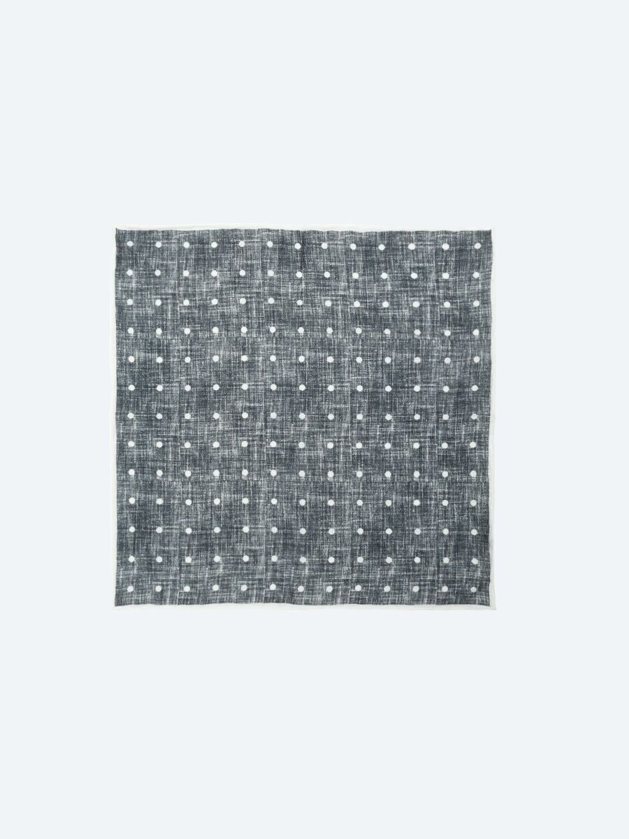 Black %100 Keten Handkerchief - 1