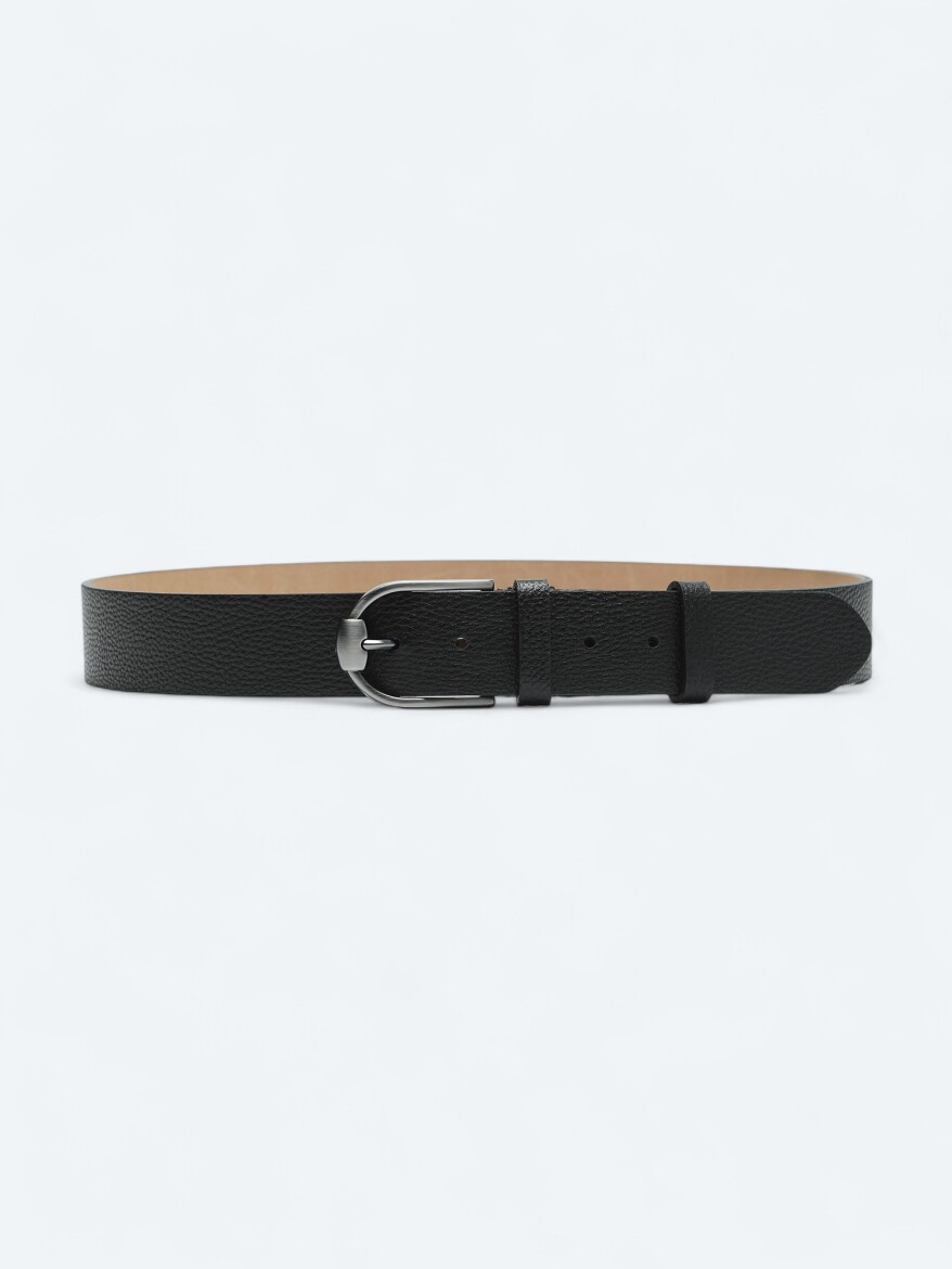 Black %100 Leather Belt 