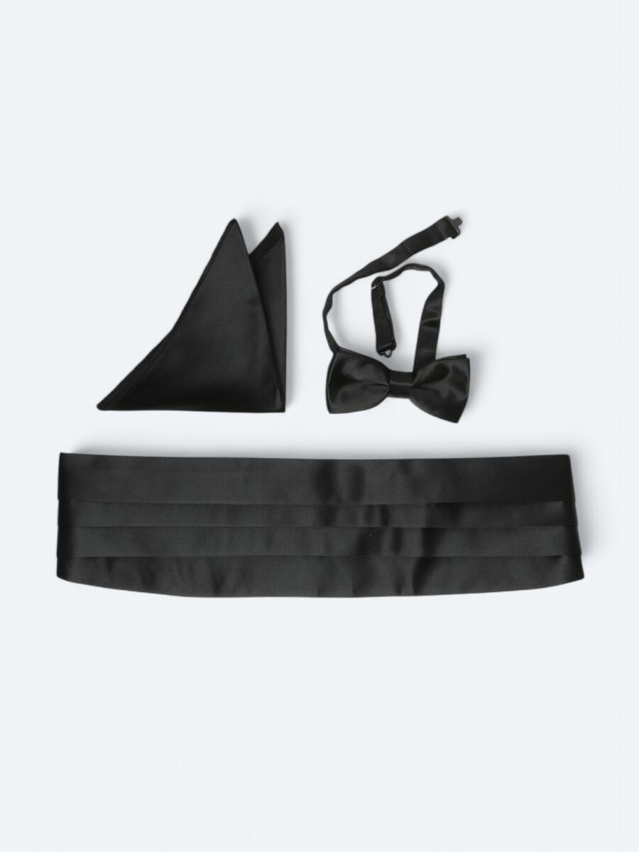Black Bow Tie Set - 1