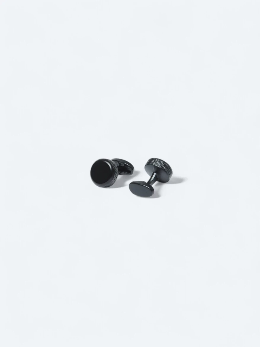 Black Brass Cuff Link - 2