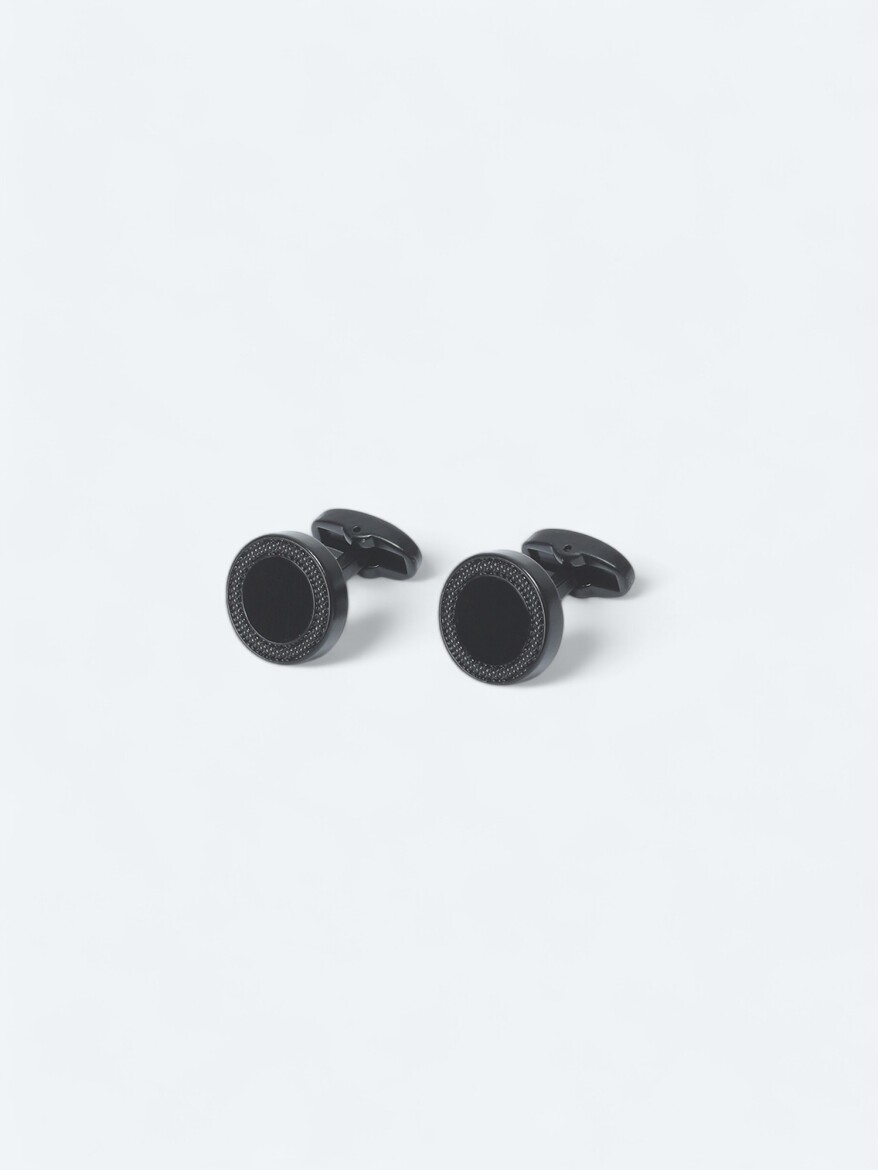Black Brass Cuff Link - 1