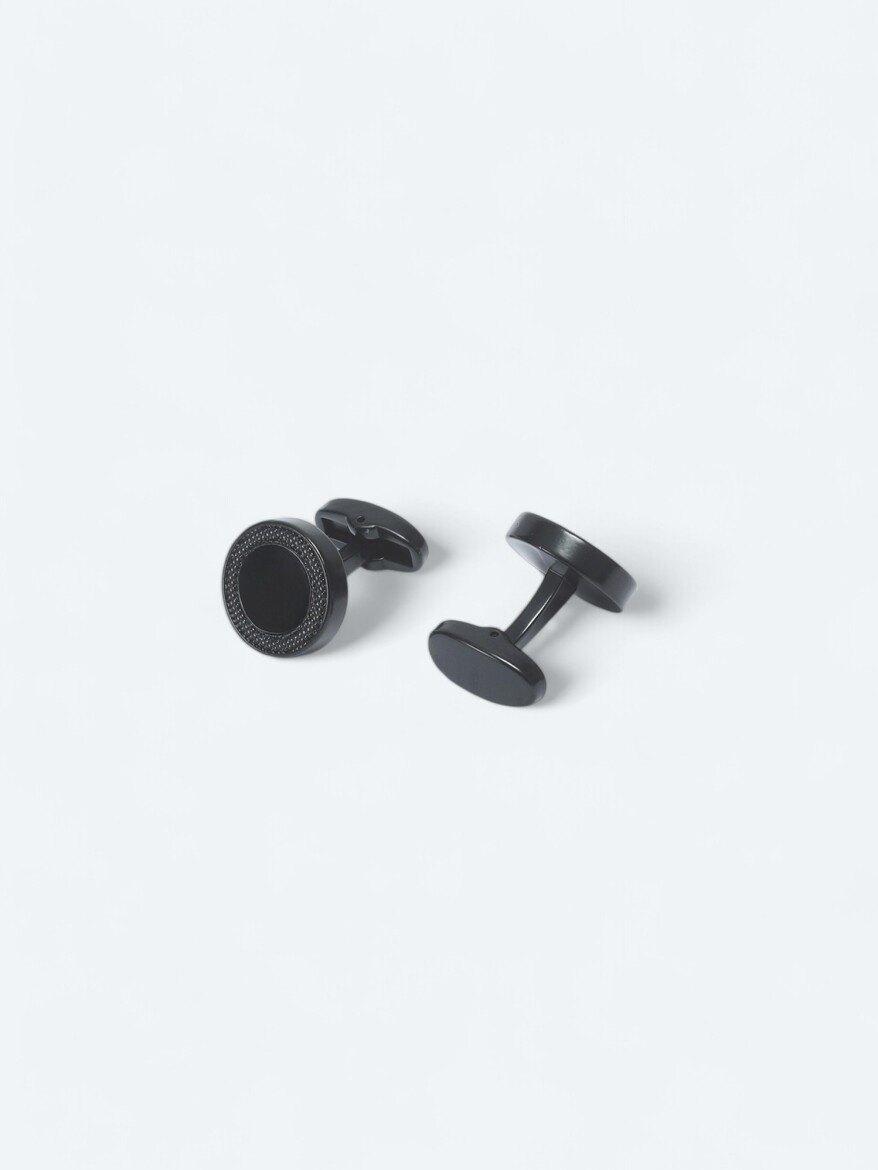 Black Brass Cuff Link - 2