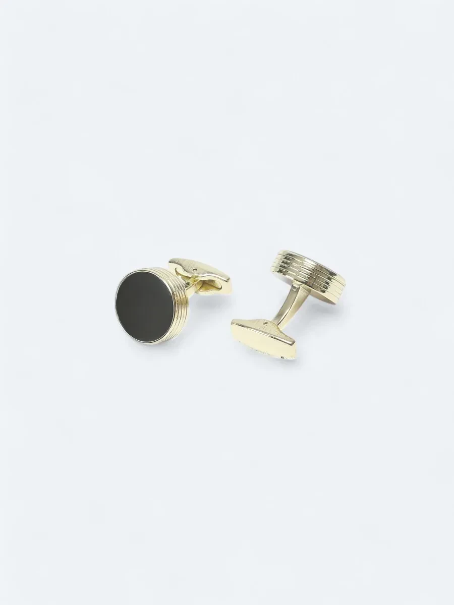 Black Brass Cuff Link - 2