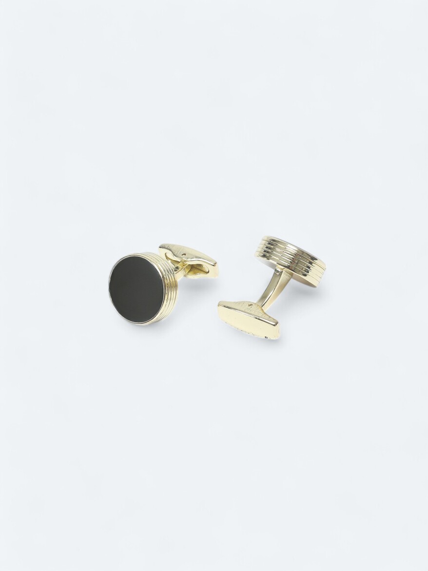 Black Brass Cuff Link - 2