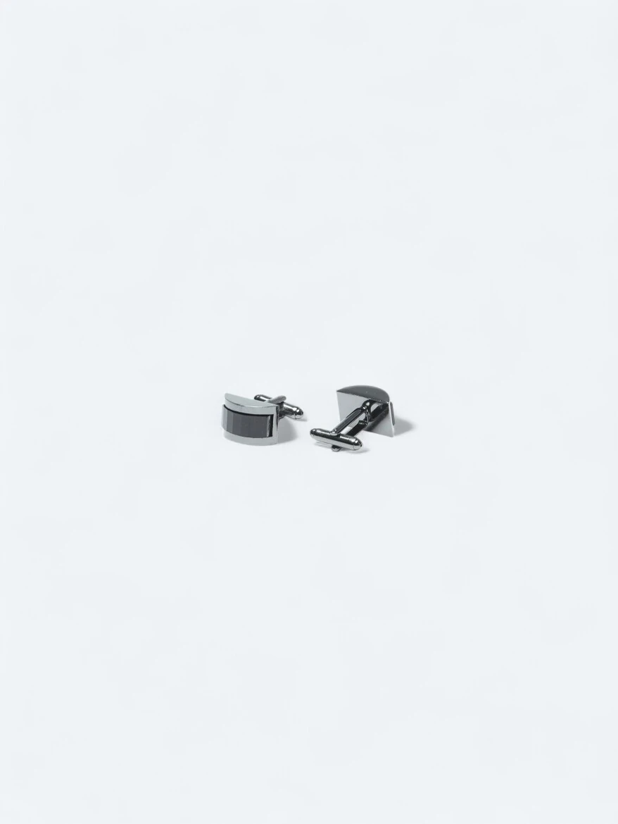 Black Brass Cuff Link - 2