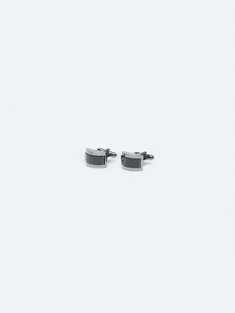 Black Brass Cuff Link - 1