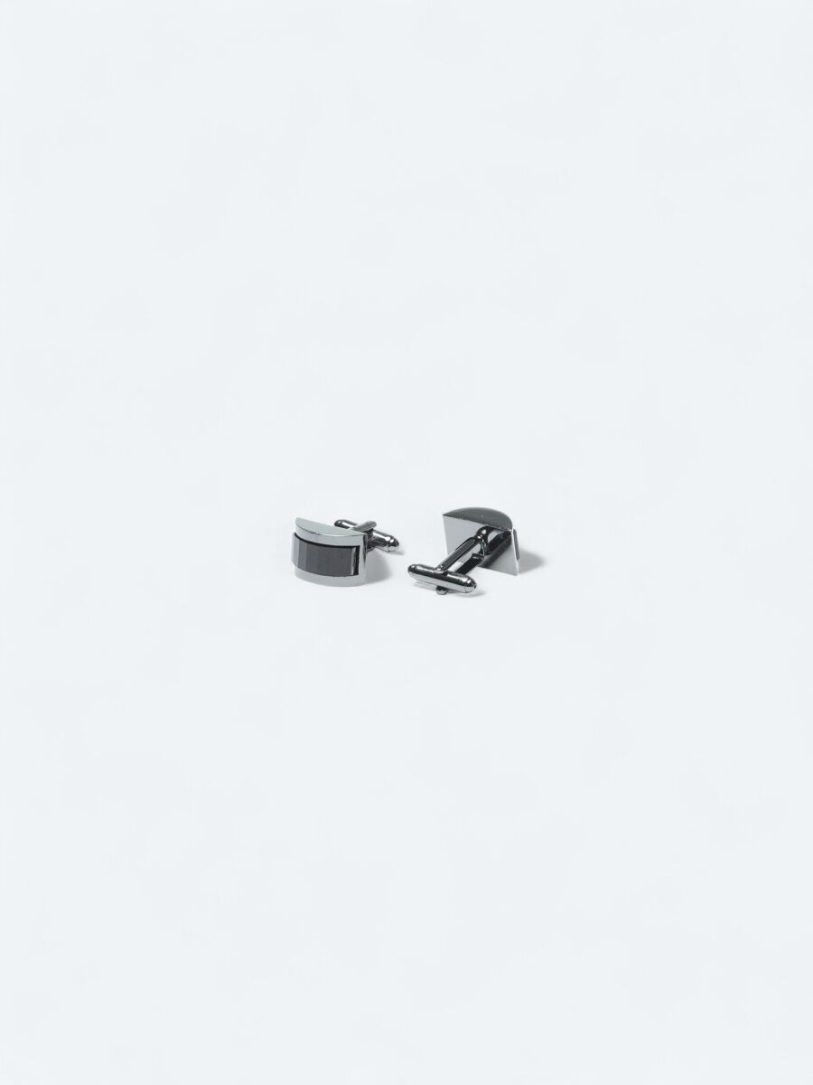 Black Brass Cuff Link - 2