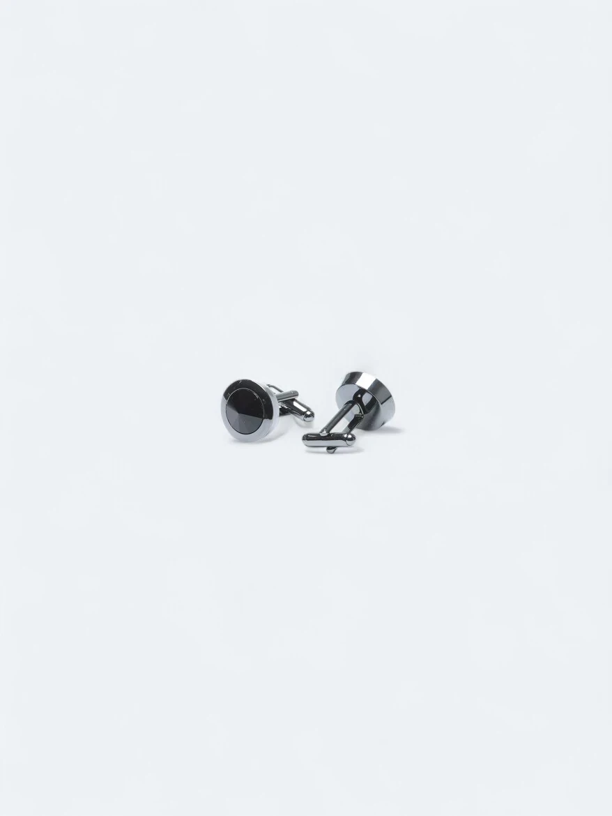 Black Brass Cuff Link - 2