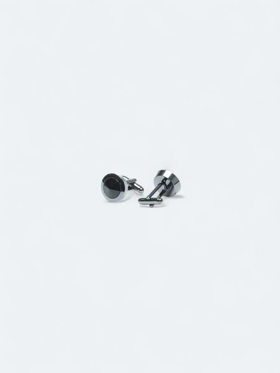 Black Brass Cuff Link - 2