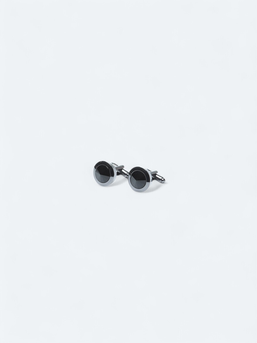 Black Brass Cuff Link - 1
