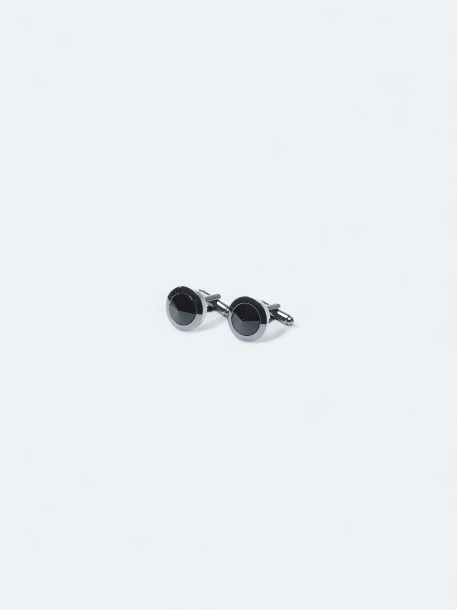 Black Brass Cuff Link - 1