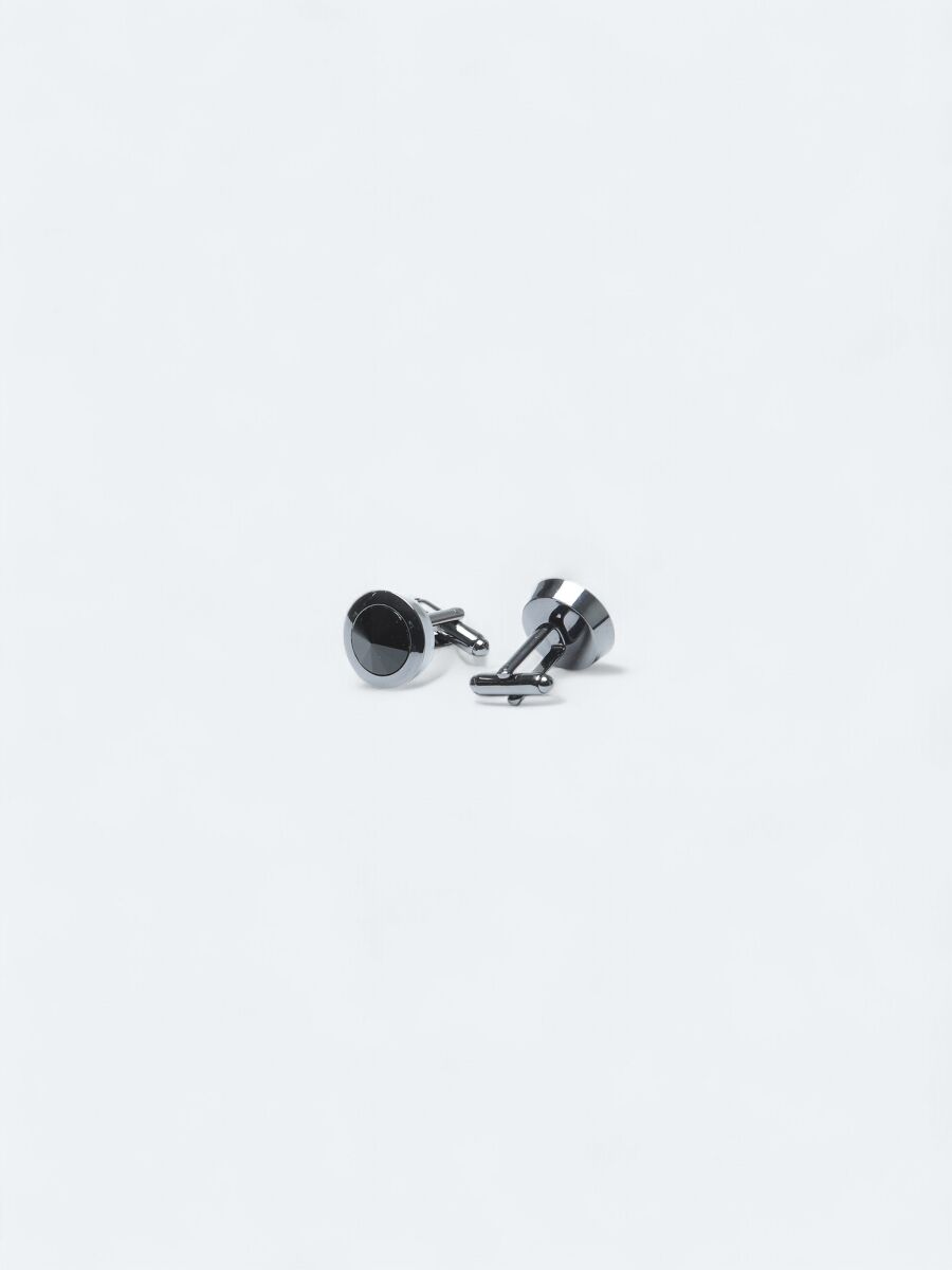 Black Brass Cuff Link - 2