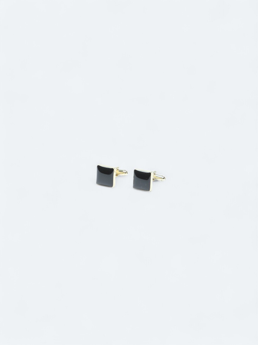 Black Brass Cuff Link - 1