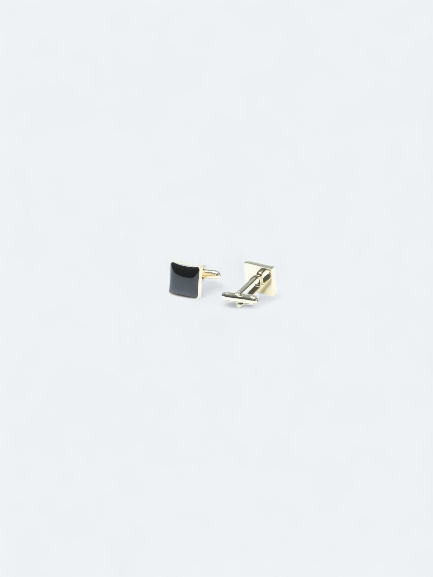 Black Brass Cuff Link - 2