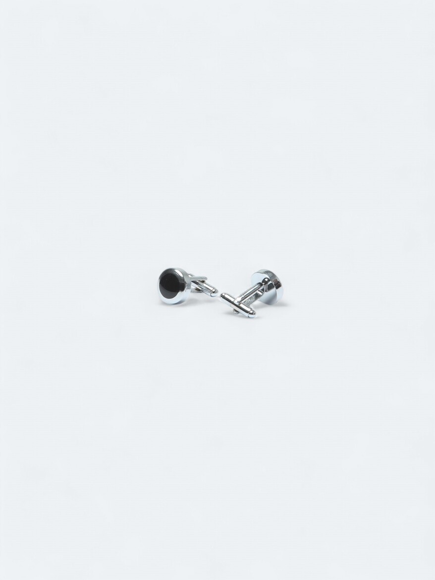 Black Brass Cuff Link - 1