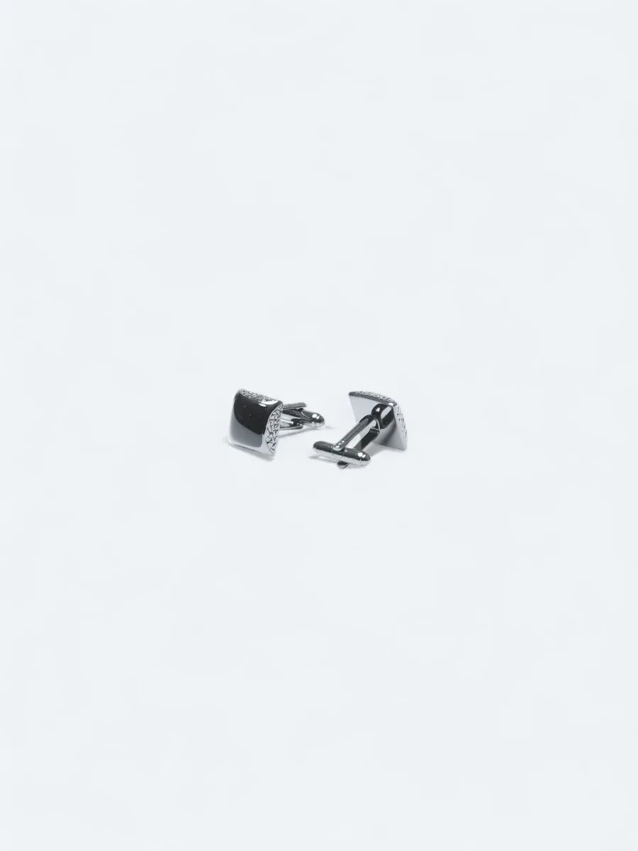 Black Brass Cuff Link - 2