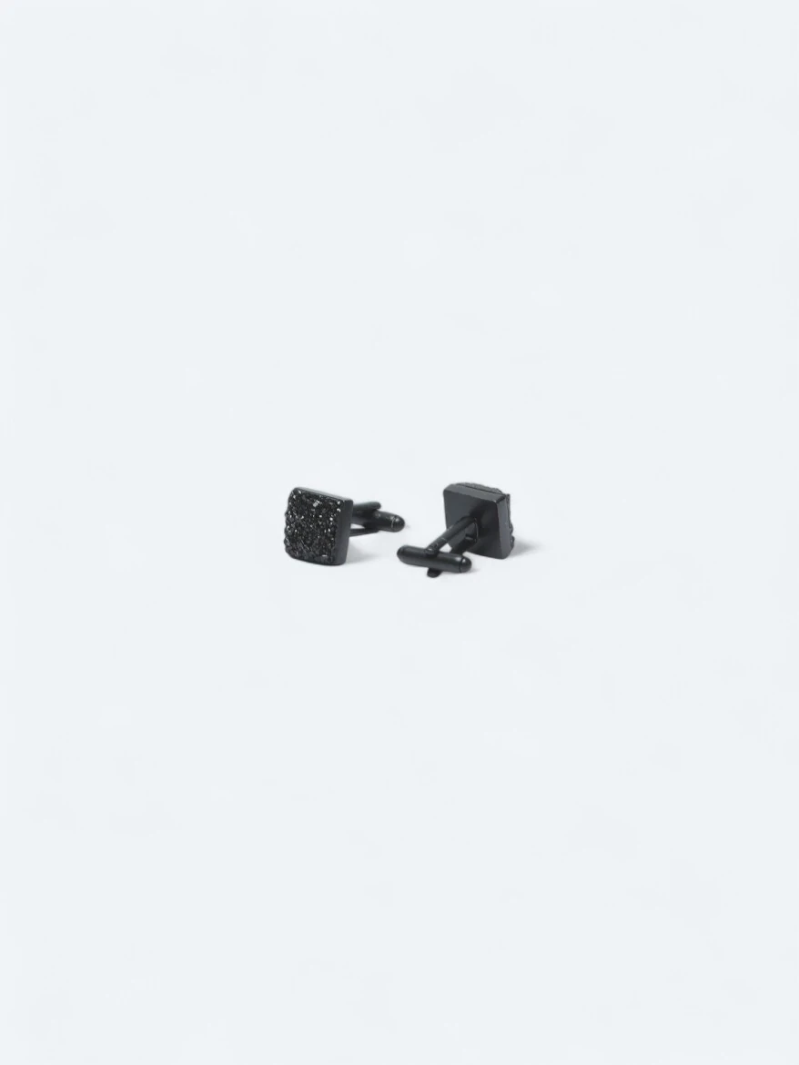 Black Brass Cuff Link - 1