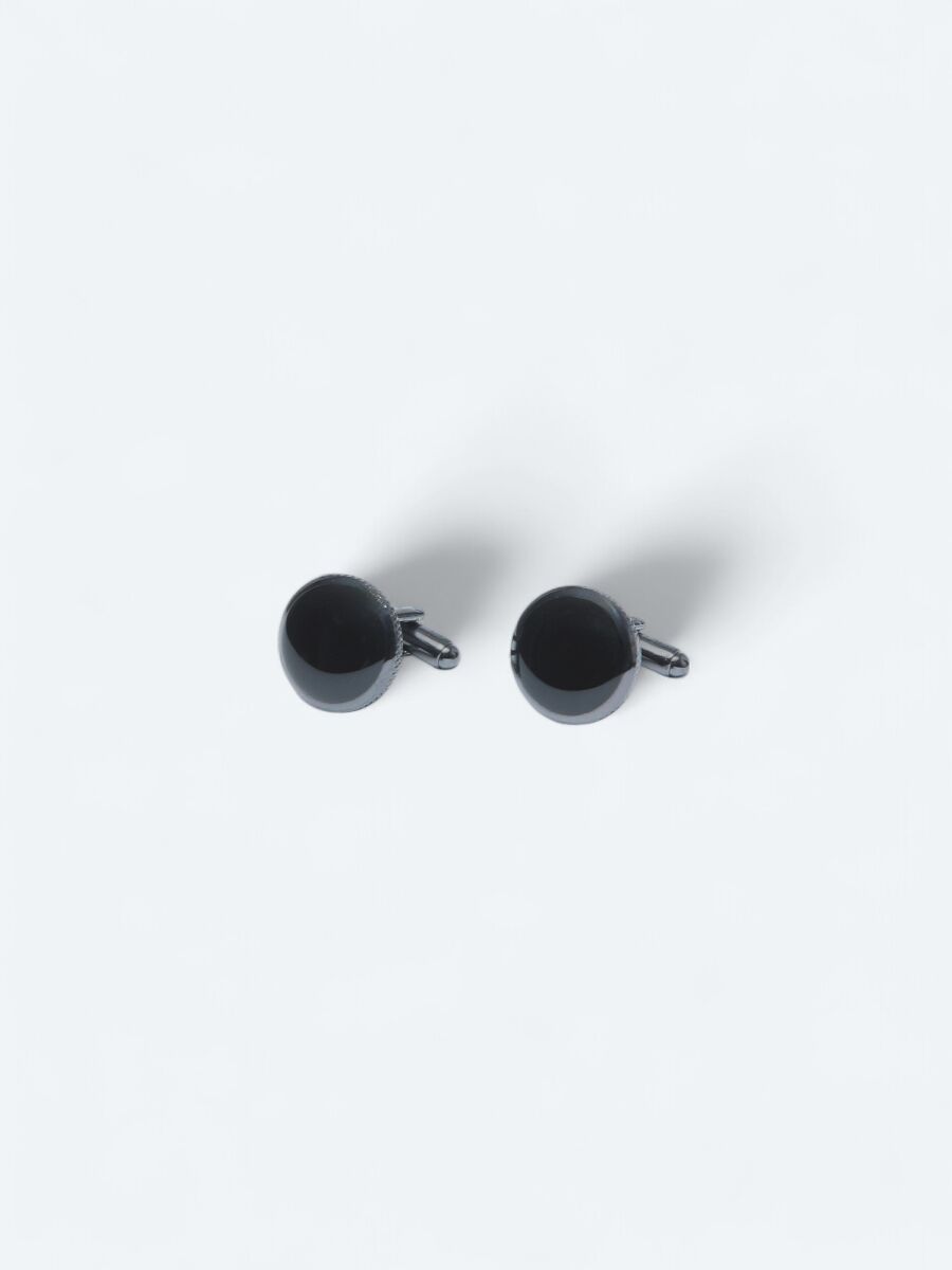 Black Brass Cuff Link - 1