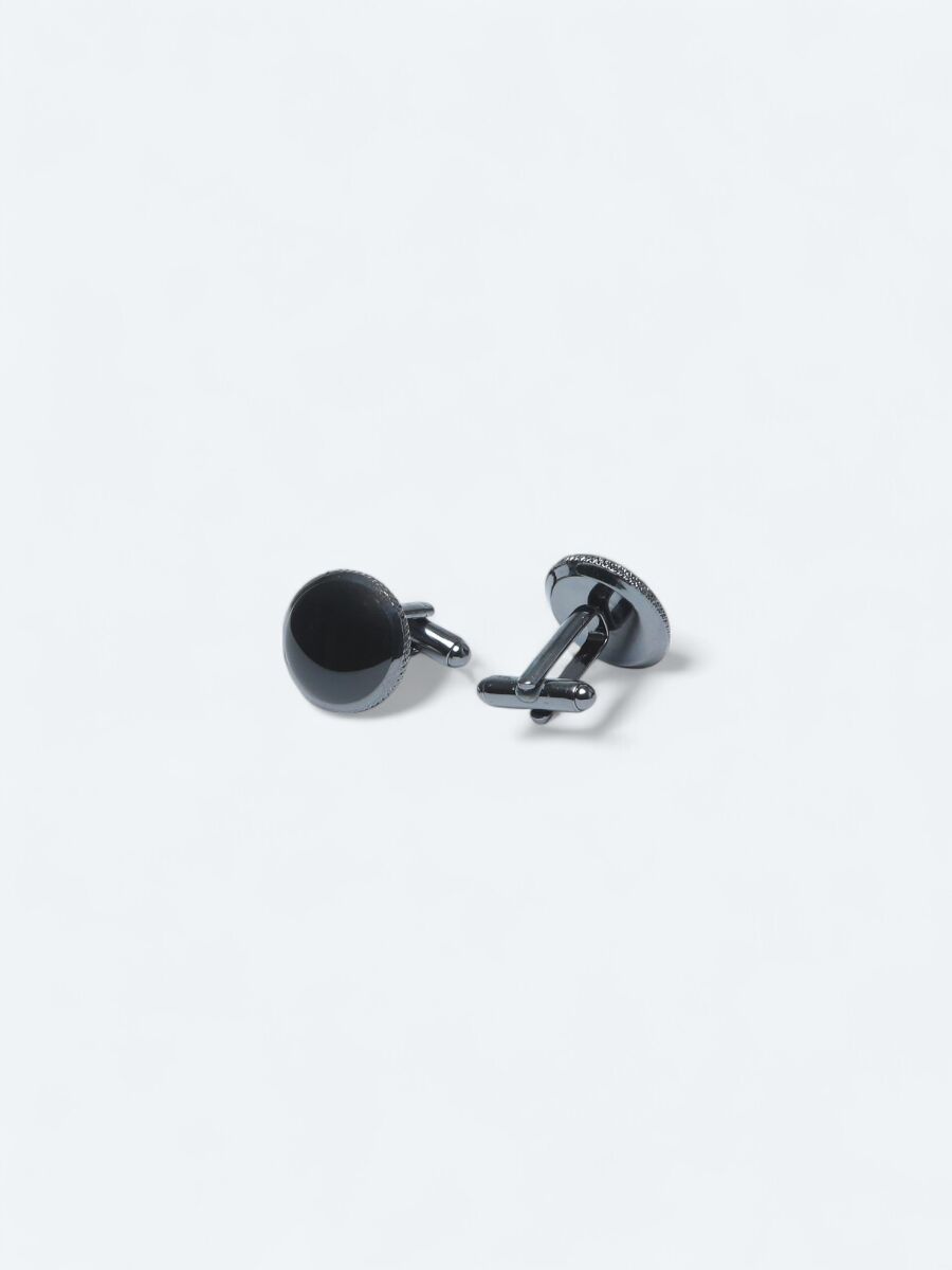 Black Brass Cuff Link - 2