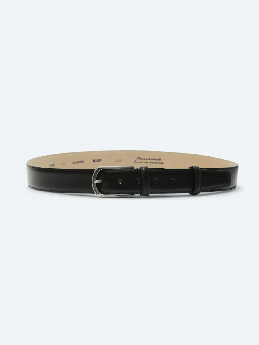 Black Cow Leather Belt - 1