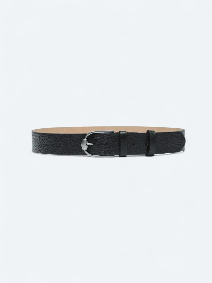 Black Cow Leather Belt 