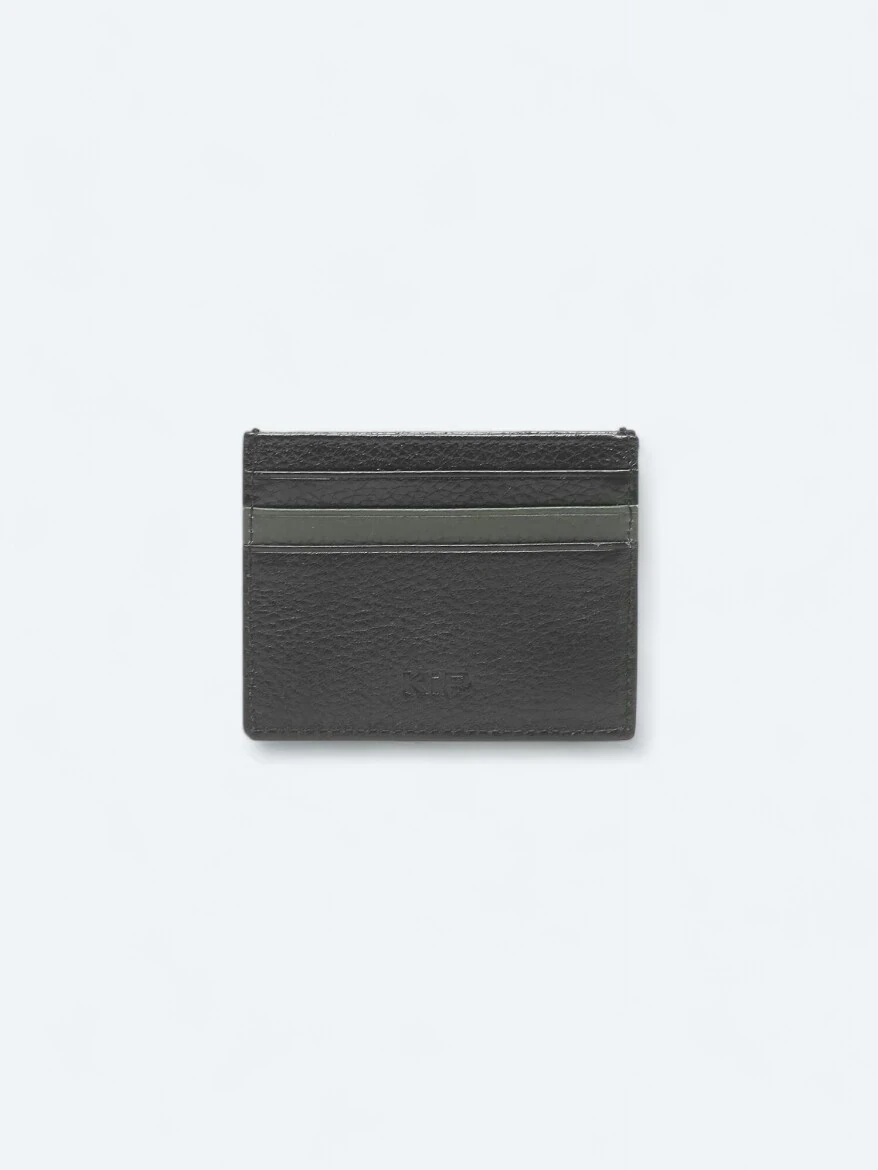 Black Cow Leather Card Holder - 1