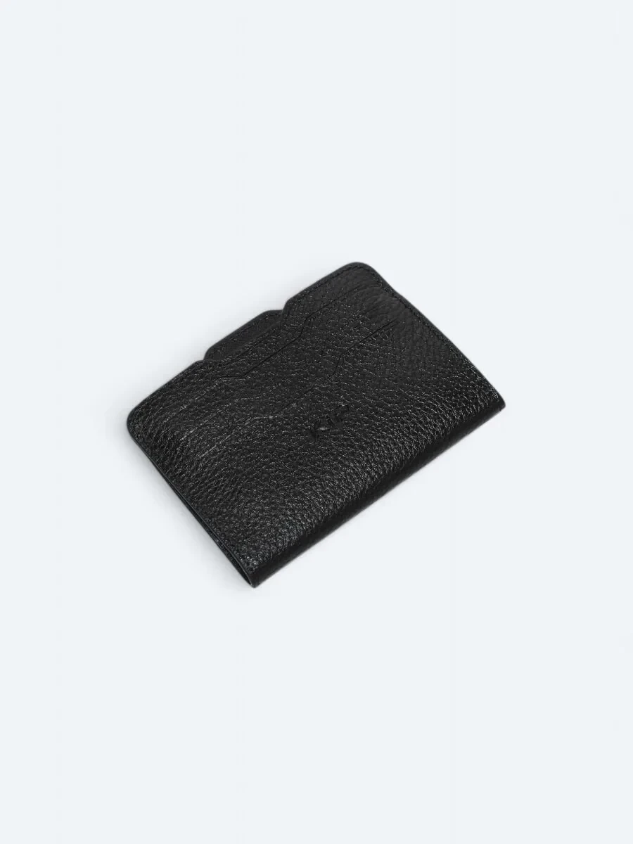 Black Cow Leather Card Holder - 1