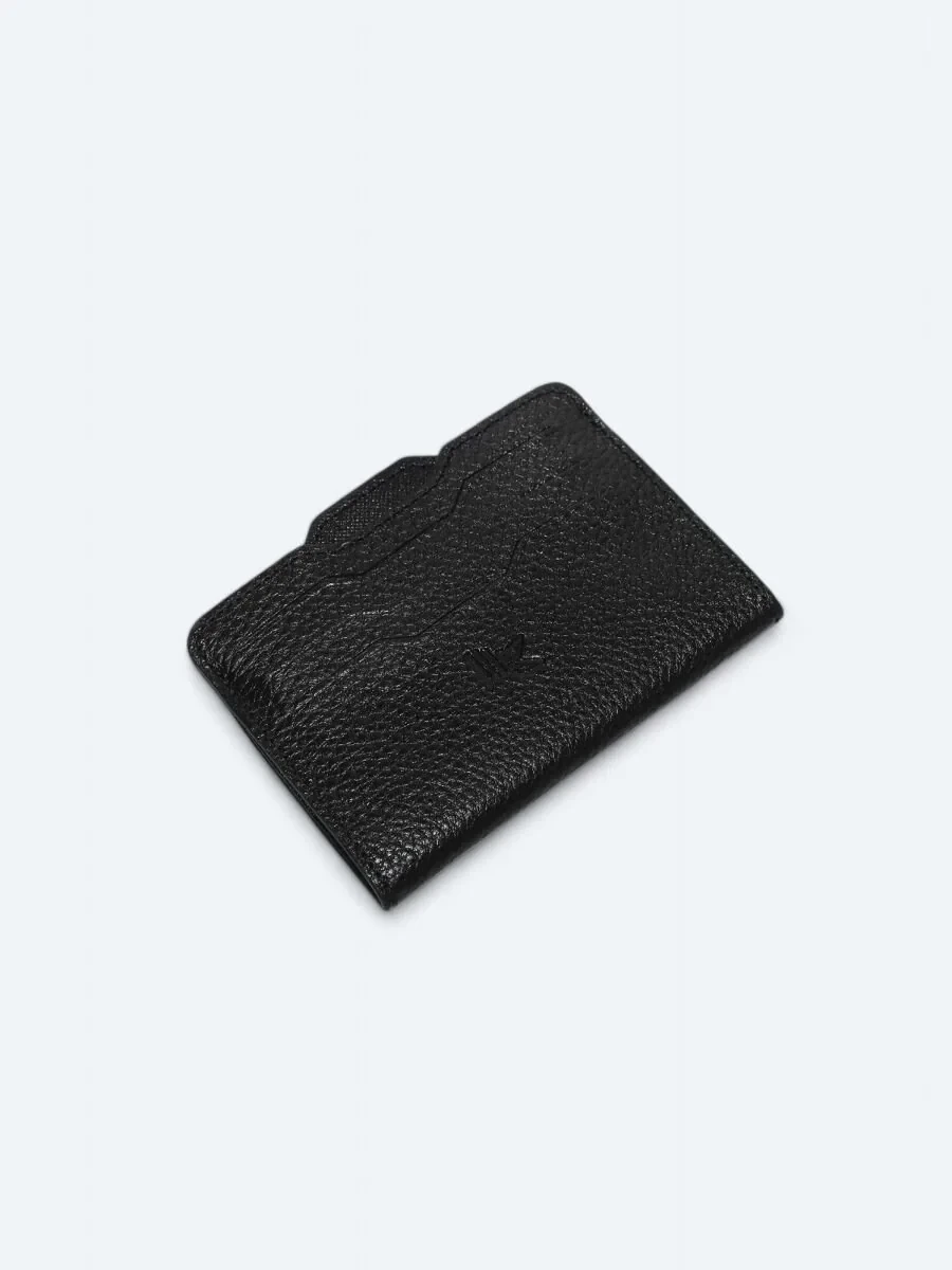 Black Cow Leather Card Holder - 2