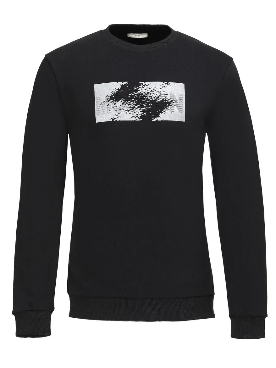Black Crew Neck Sweatshirt - 6