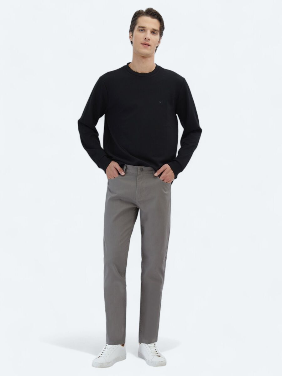 Black Crew Neck Sweatshirt - 2