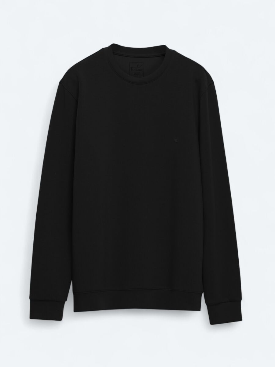 Black Crew Neck Sweatshirt - 7