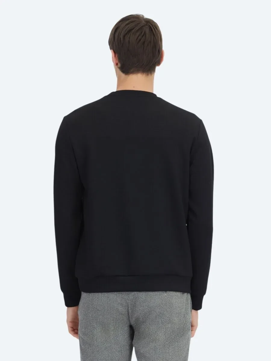 Black Crew Neck Sweatshirt - 6