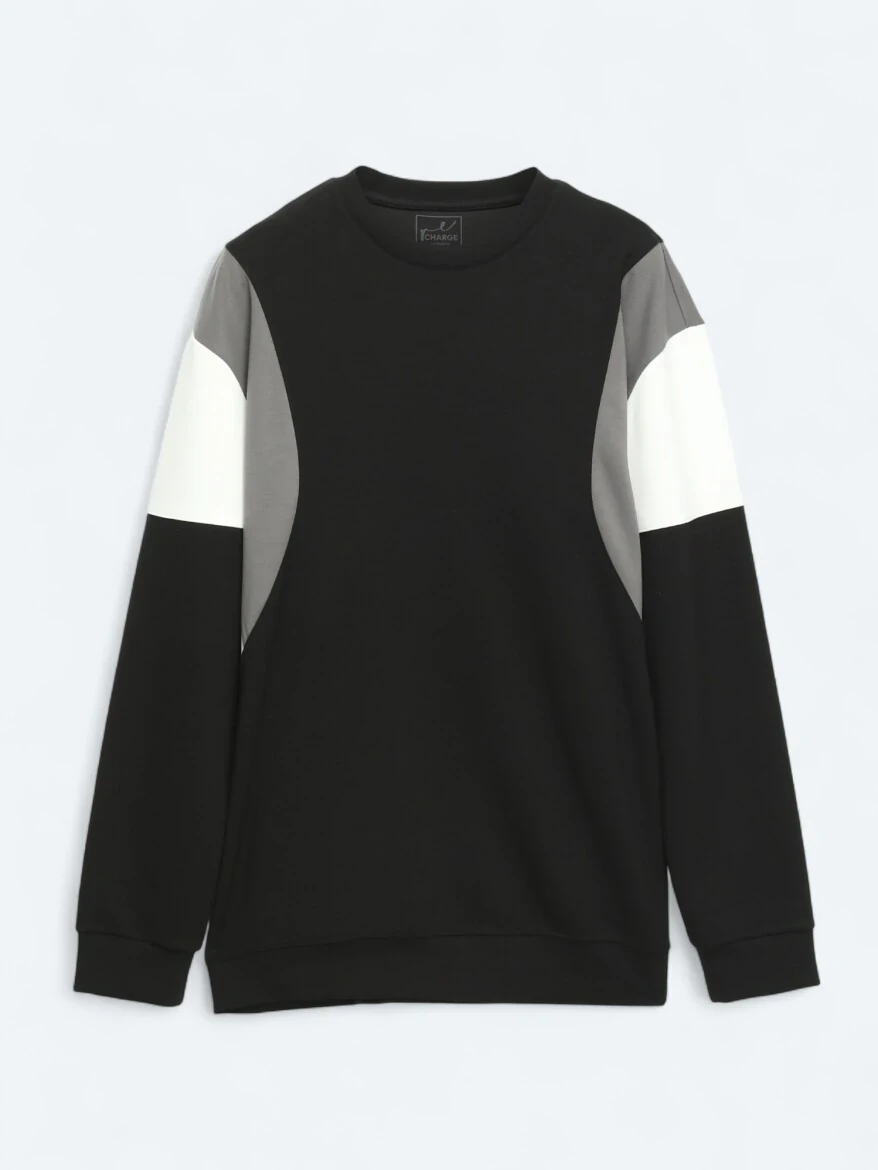 Black Crew Neck Sweatshirt - 7