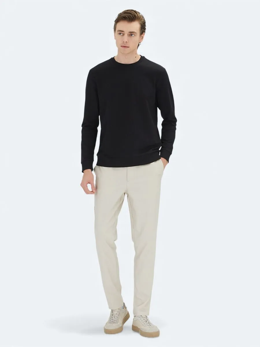 Black Crew Neck Sweatshirt - 2