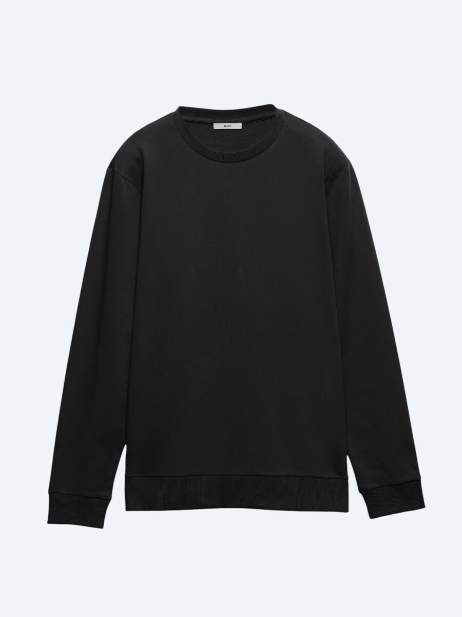 Black Crew Neck Sweatshirt - 6