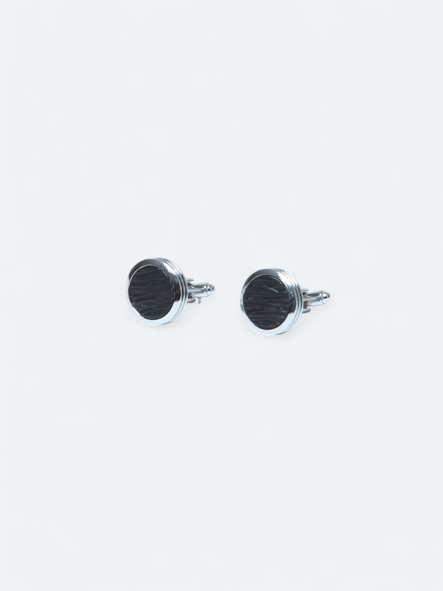 Black Brass Cuff Link - 1