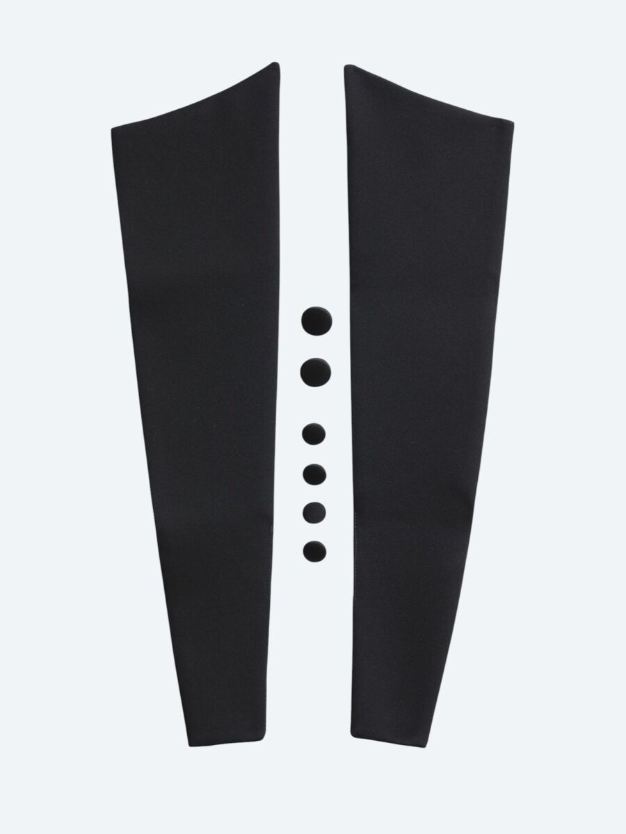 Black Detachable Tuxedo Collar - 1