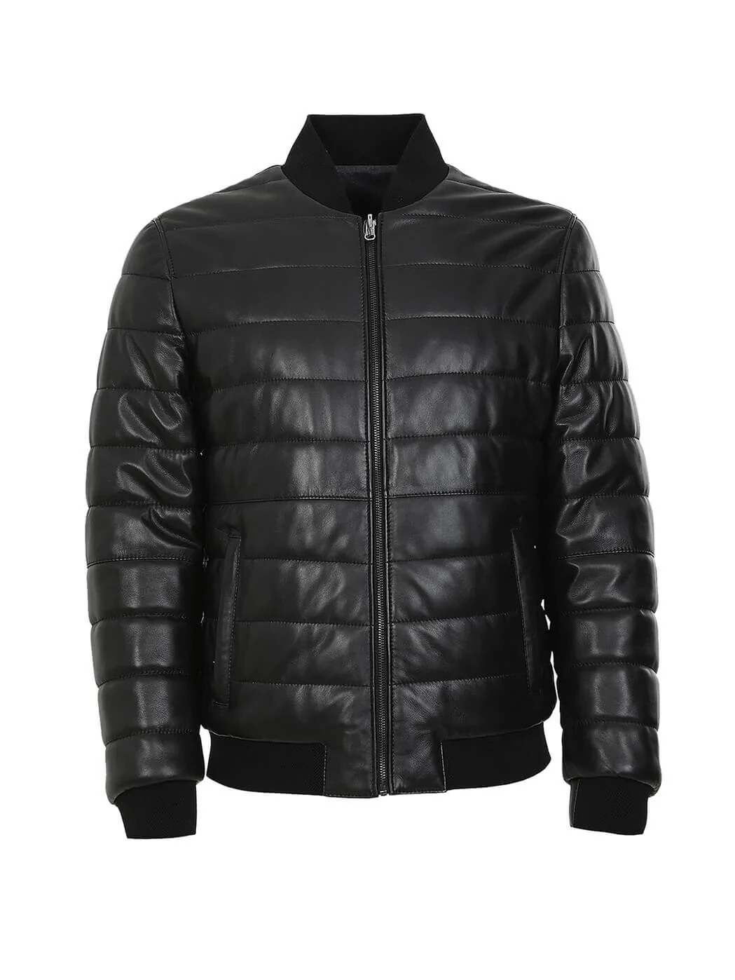 Black Double-Sided Leather Leather Coat - 9