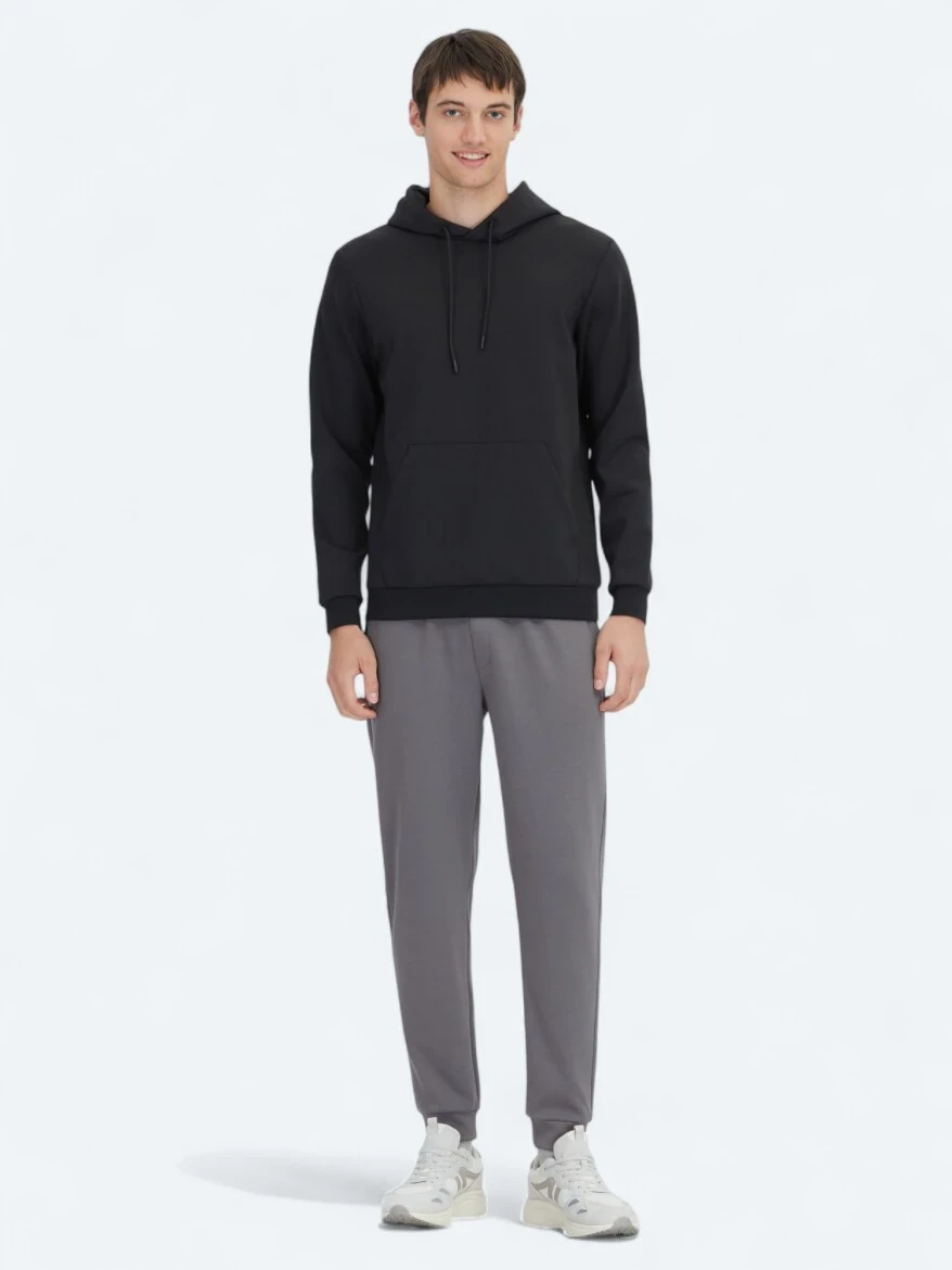Black Hooded Sweatshirt - 2