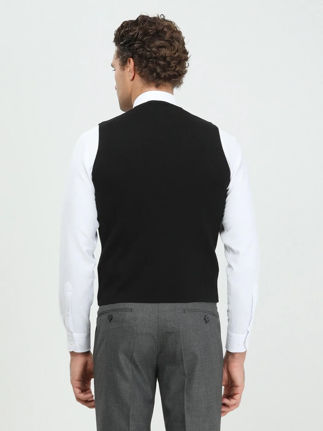 Black Knit Vest - 4