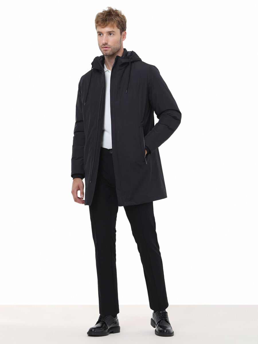 Black Knitting Jogging Fit Casual Trousers - 3