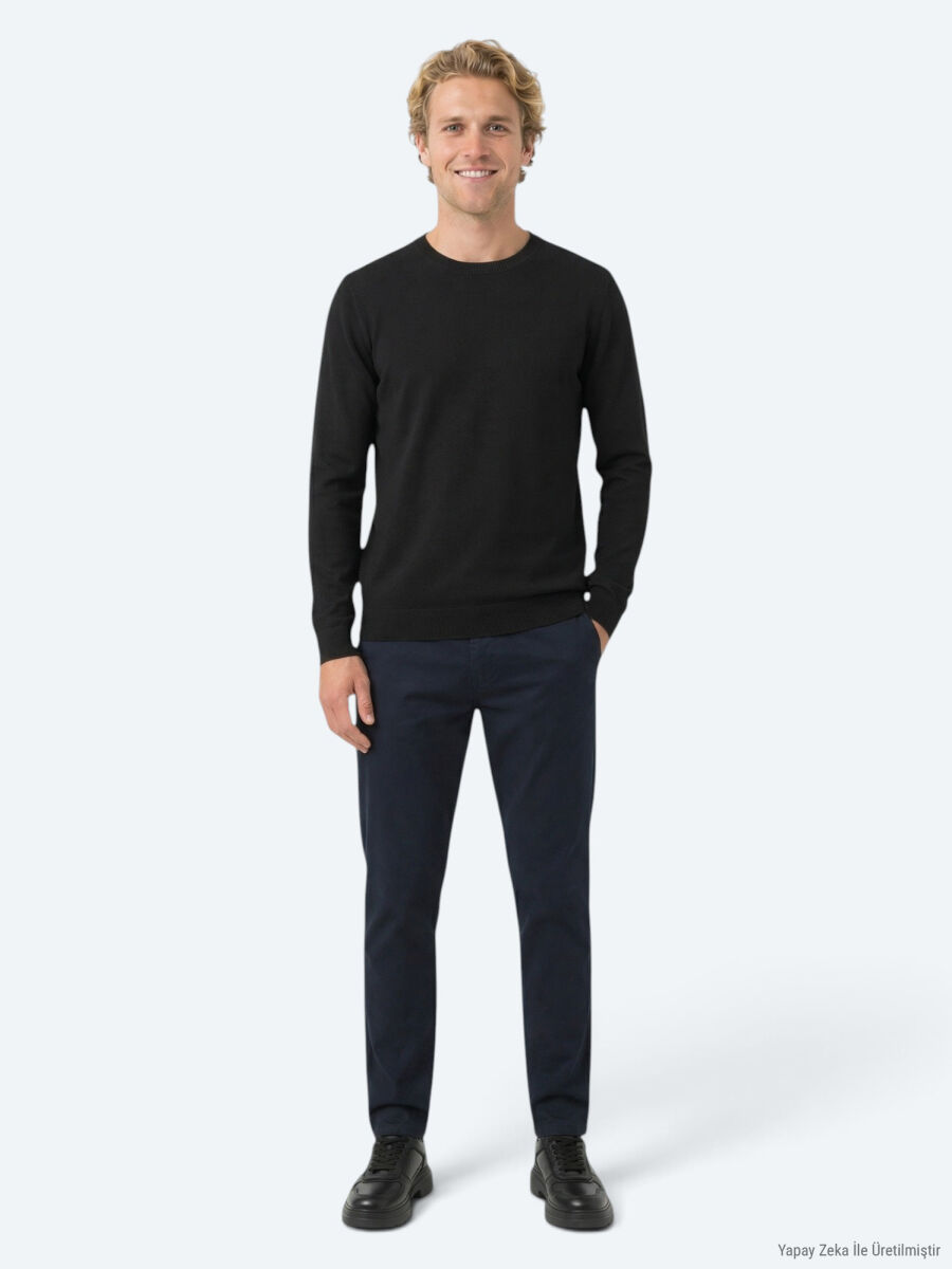 Black Knitwear Sweatshirt - 2