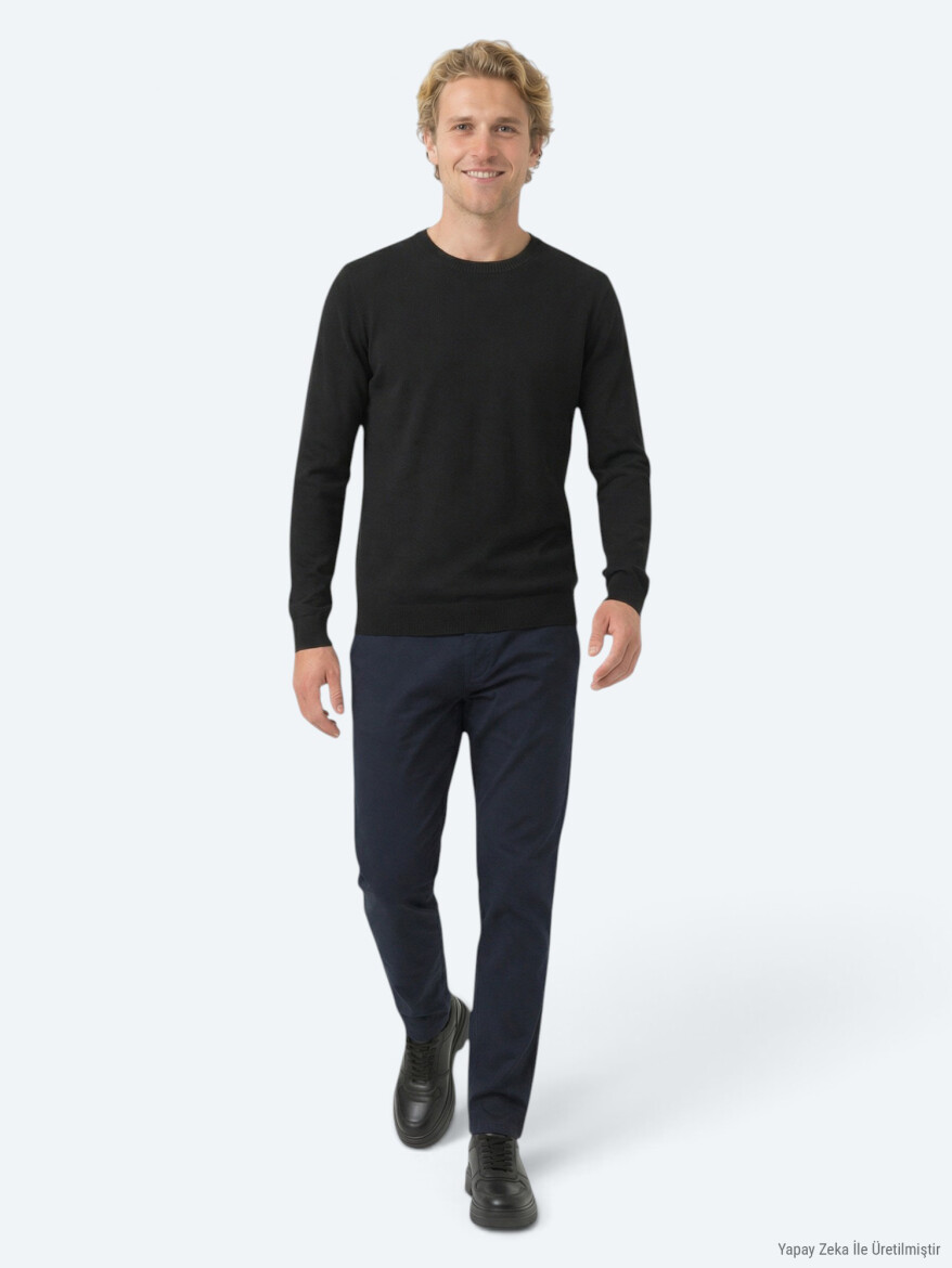 Black Knitwear Sweatshirt - 3