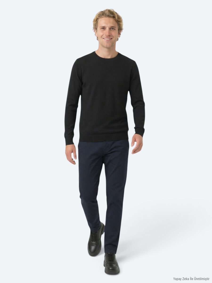 Black Knitwear Sweatshirt - 3