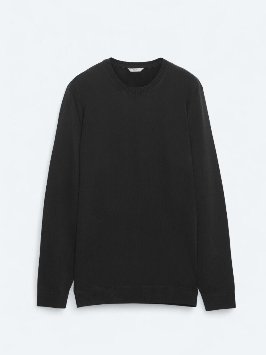 Black Knitwear Sweatshirt - 5
