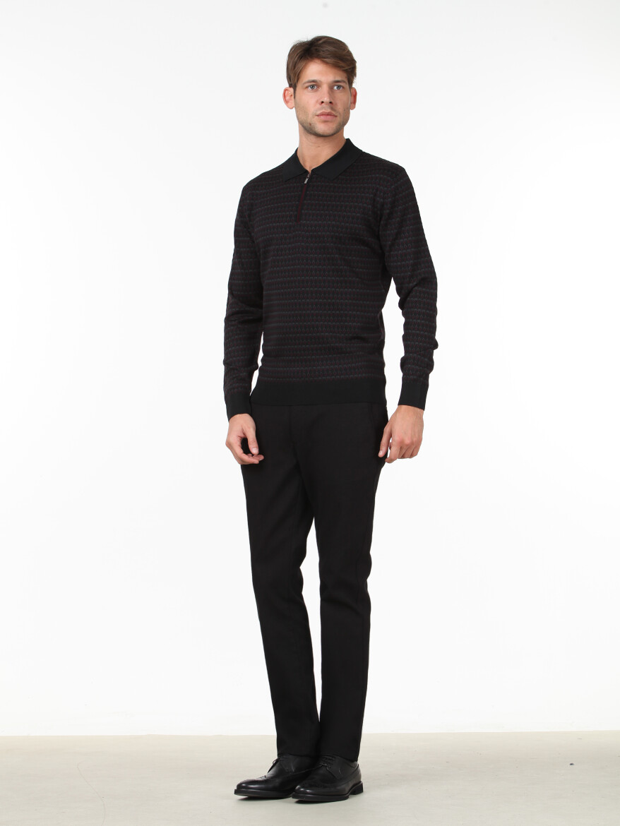 Black Knitwear Sweatshirt - 2
